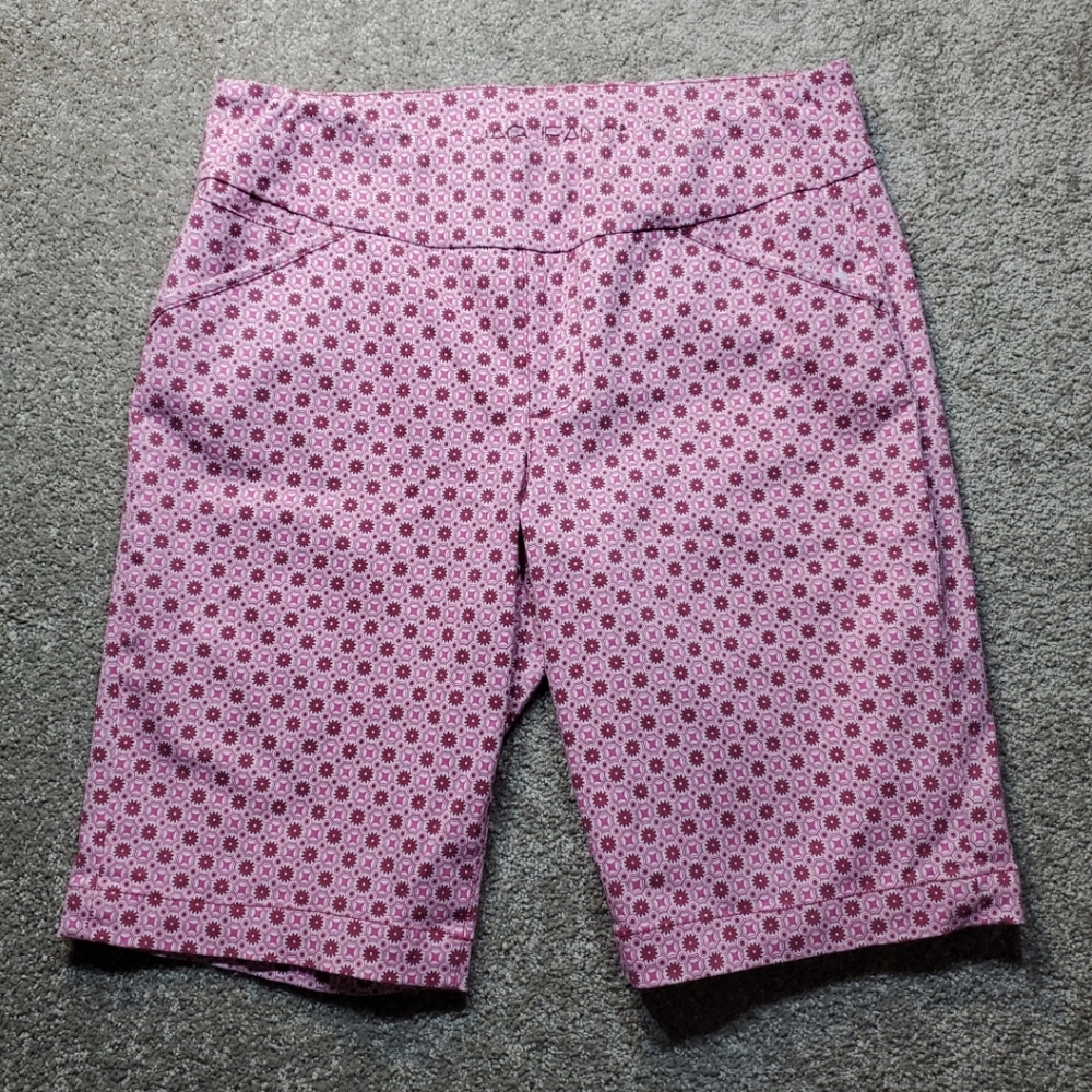 Jag Pink Patterned Women's Shorts Size 14 Pull-On comfortable